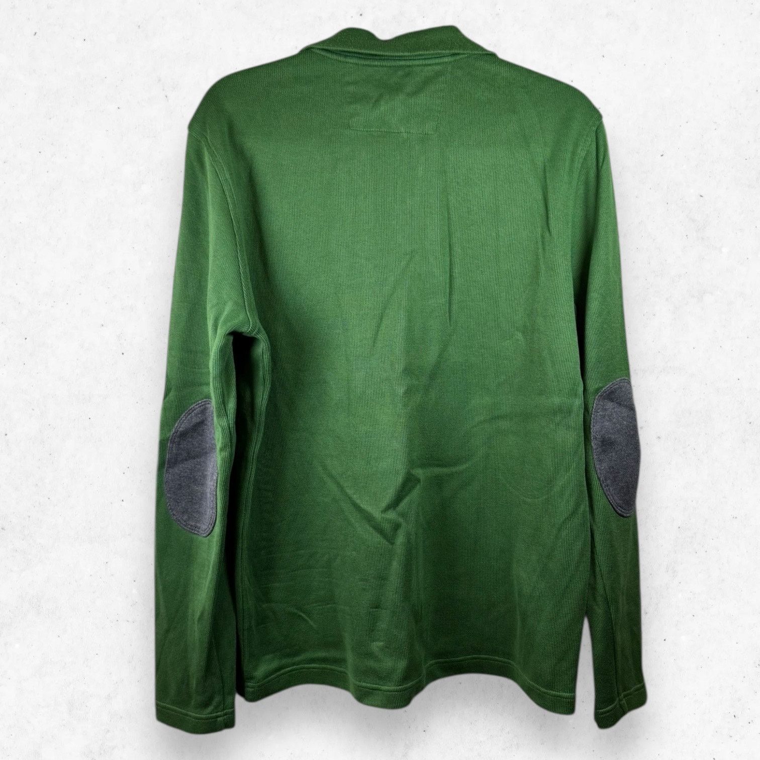 Banana Republic Banana Republic Men M Green 1/4 Zip Sweater Elbow Patches Size US M / EU 48-50 / 2 - 2 Thumbnail
