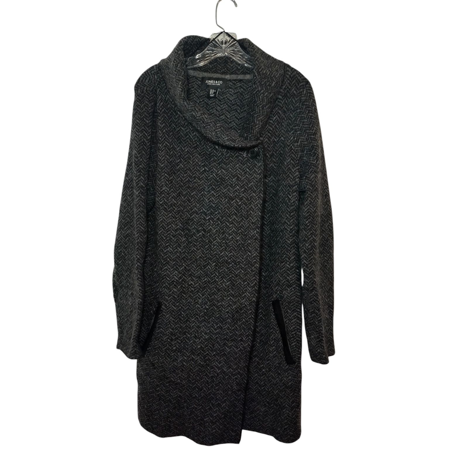 Jones New York Jones New York Coat Wool Blend Chevron Shawl Black SZ XL Size XL / US 12-14 / IT 48-50 - 8 Thumbnail