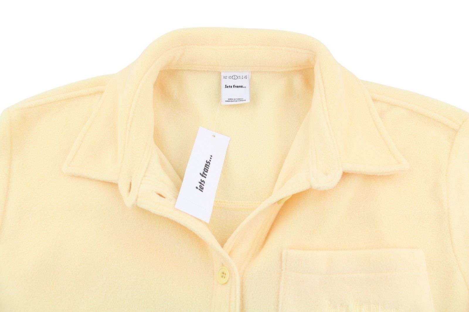 Other IETS FRANS S Light Yellow Fleece Button-Up 88039 Size S / US 4 / IT 40 - 5 Thumbnail