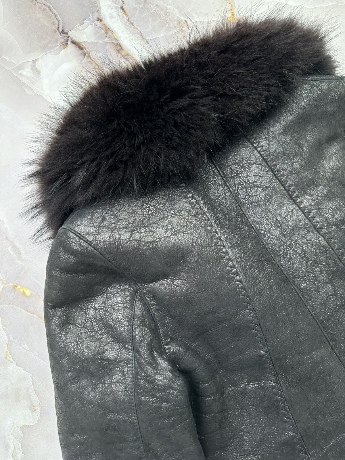 Japanese Brand Vintage Sheepskin Coat (E1) Size L / US 10 / IT 46 - 11 Thumbnail