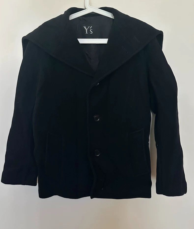 Yohji Yamamoto Yohji Yamamoto Navy collar, large lapel, thick woolen black Size US M / EU 48-50 / 2 - 1 Thumbnail