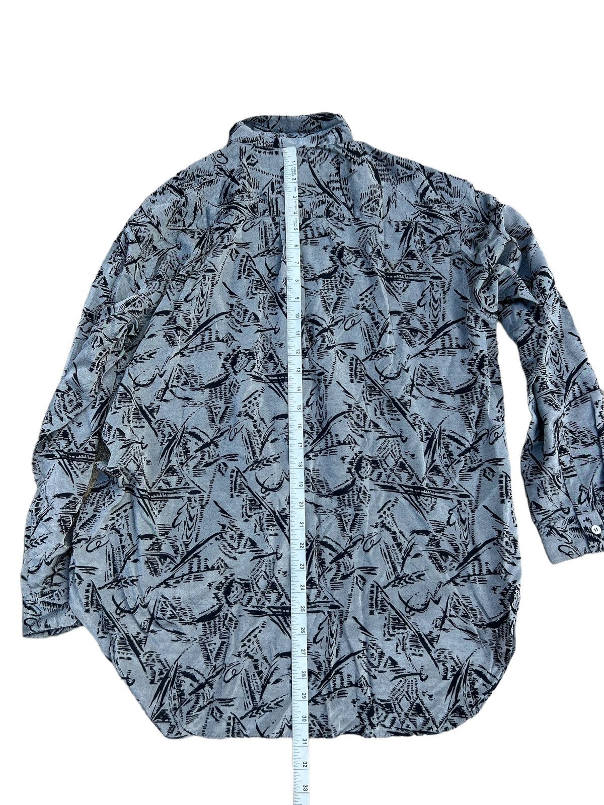 Other Vintage 90s ZYME Japan Silky Rayon Abstract LS Grey Shirt Size US L / EU 52-54 / 3 - 5 Thumbnail