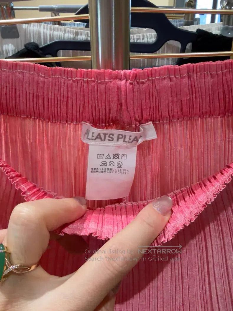 Issey Miyake Issey Miyake SIZE:3 Pink Gradient Straight-leg Pants Size 42" / US 20 - 5 Thumbnail
