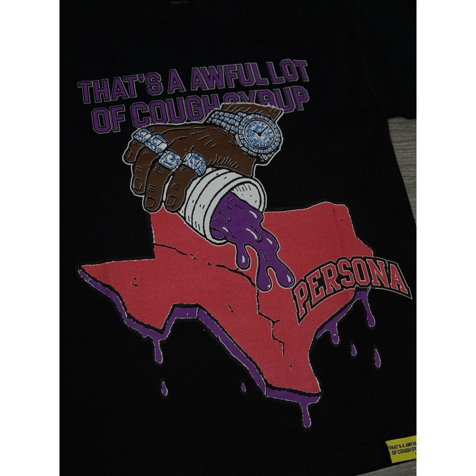 Awful Lot of Cough Syrup Awful Lot Of Cough Syrup X Persona T-Shirt ' Black ' | NEW! Size US XL / EU 56 / 4 - 4 Thumbnail