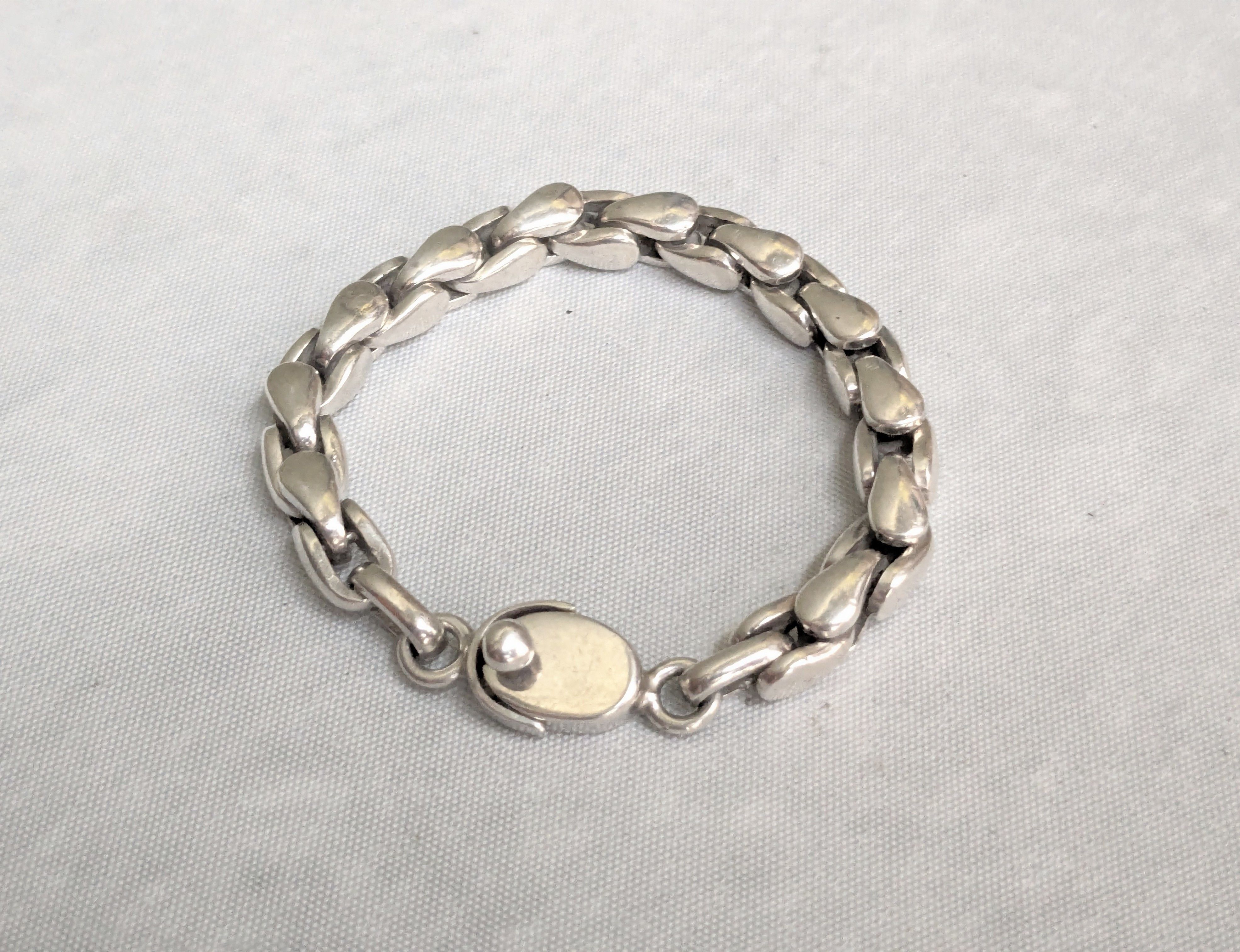 Jewelry Vintage Sterling Silver Bracelet Box Link Wheat Foxtail 6.5" Size ONE SIZE - 1 Thumbnail