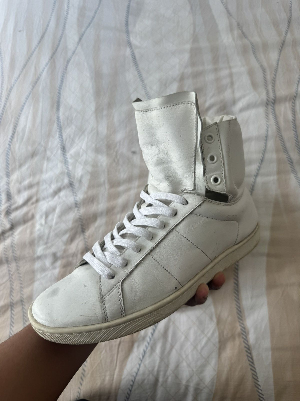 Saint Laurent Paris Saint laurent paris SL/01H White High Tops Size US 6.5 / EU 39-40 - 9 Thumbnail