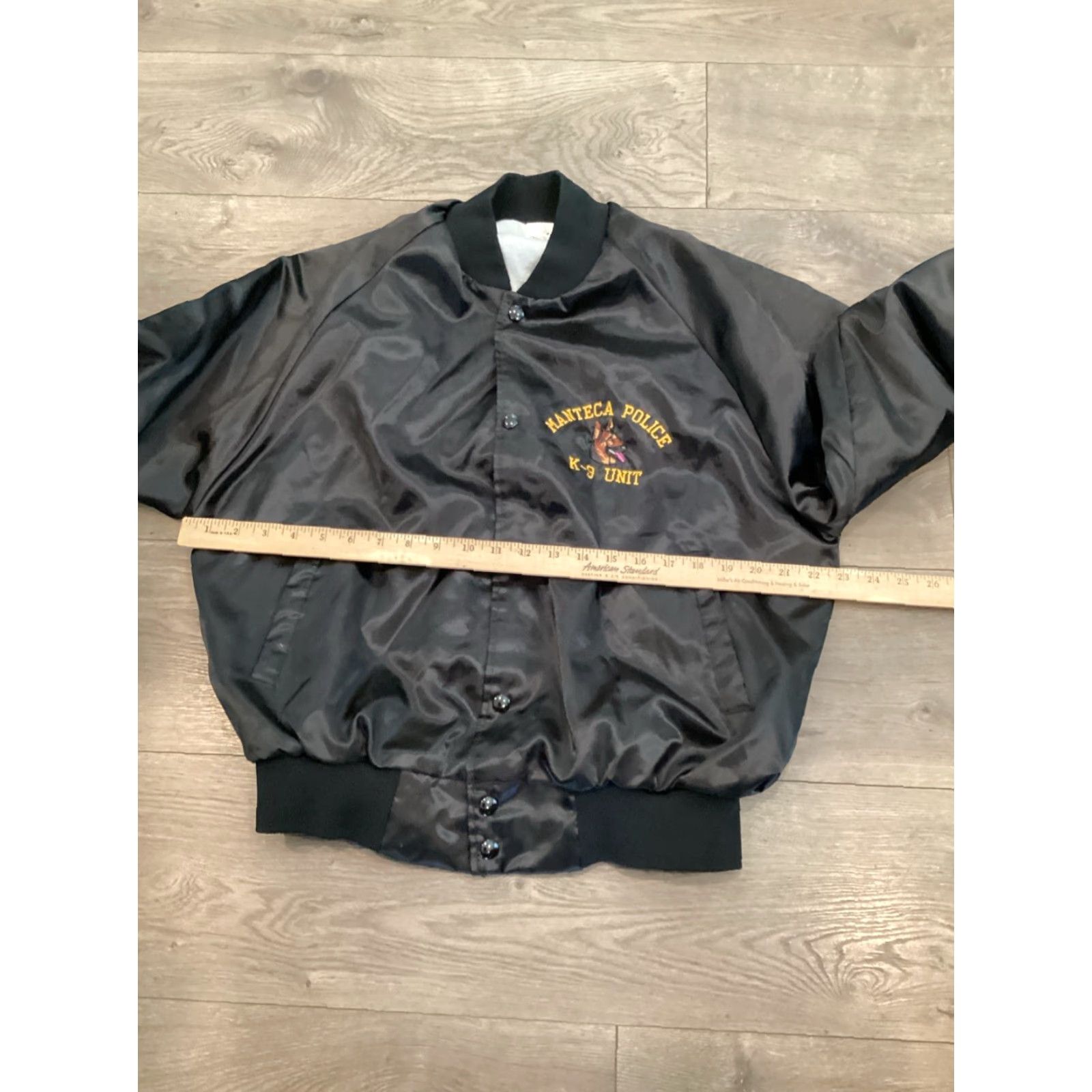 Vintage VINTAGE Auburn Jacket Manteca Police K-9 Unit Lined Bomber Black L Mens 90s Logo Unique Size US L / EU 52-54 / 3 - 6 Thumbnail
