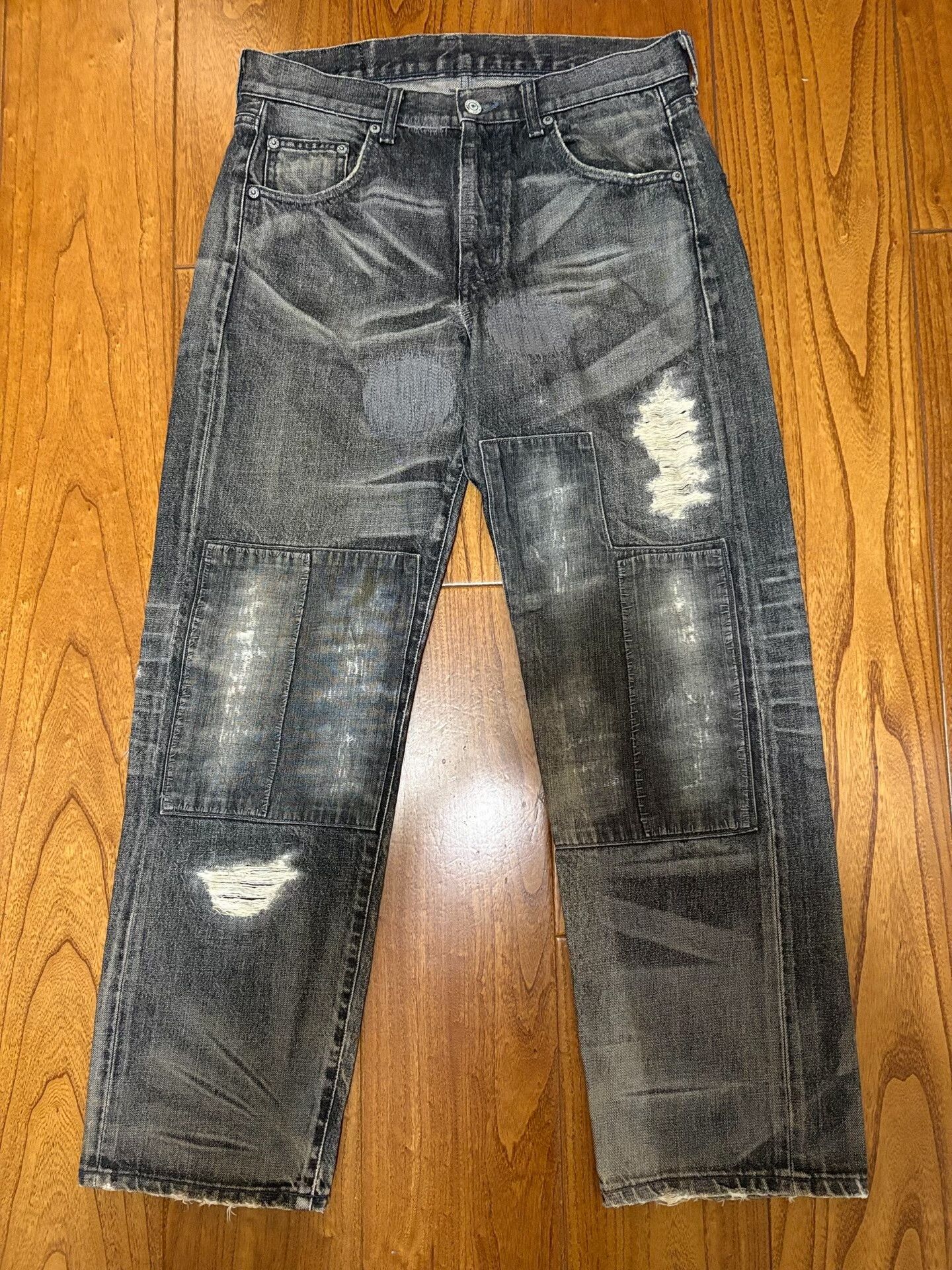 Neighborhood neighborhood savage basic distressed denim pants Size US 31 - 1 Thumbnail