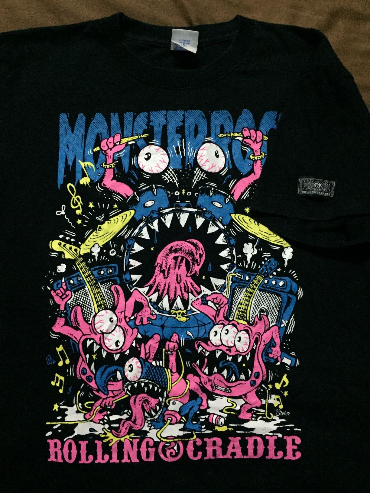 Band Tees × Japanese Brand Monster Rock Rolling Cradle Tee Size US M / EU 48-50 / 2 - 3 Thumbnail