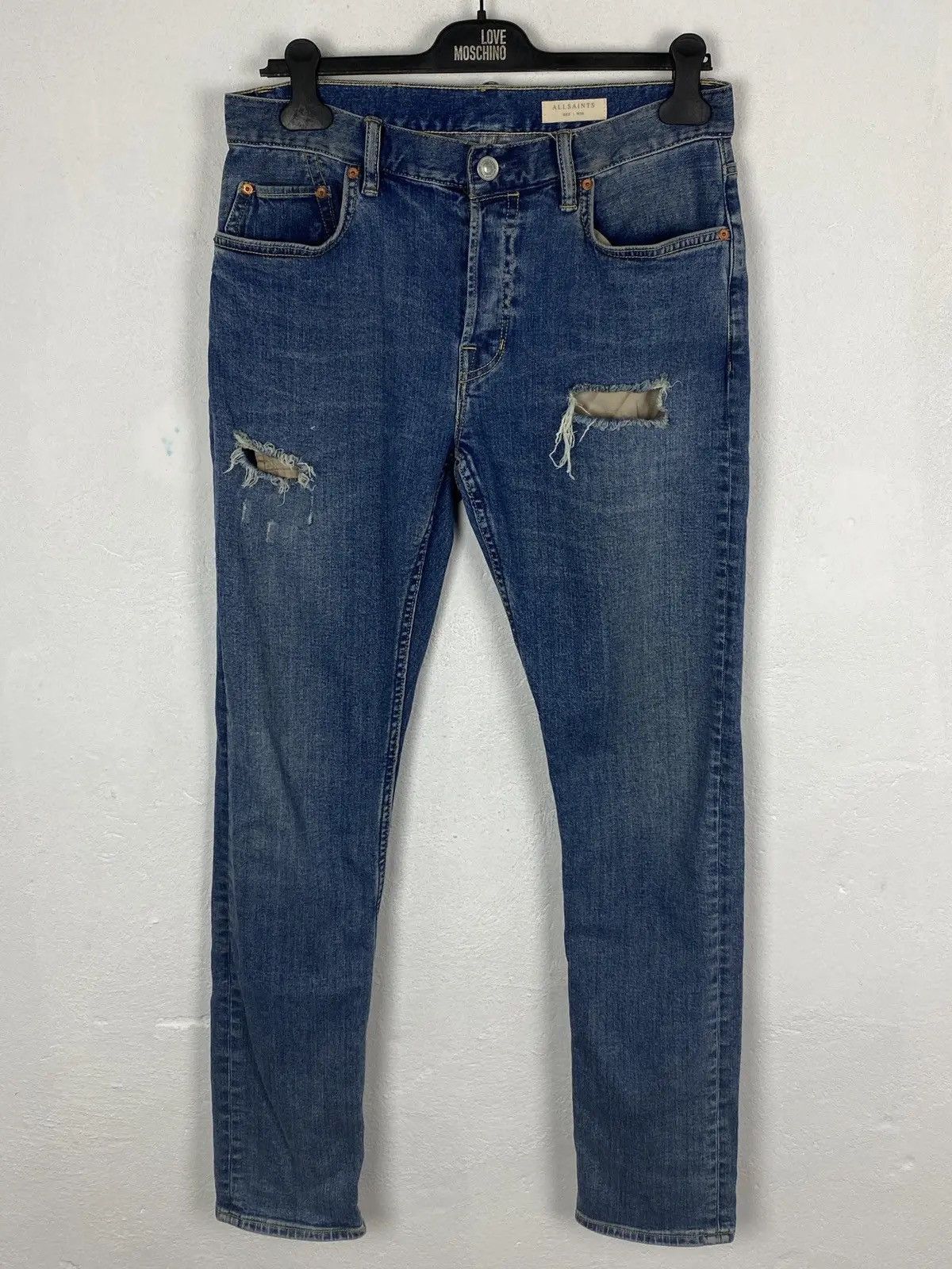 Allsaints Allsaints Rex Damaged Denim Jeans In Size 30 Size US 30 / EU 46 - 1 Thumbnail