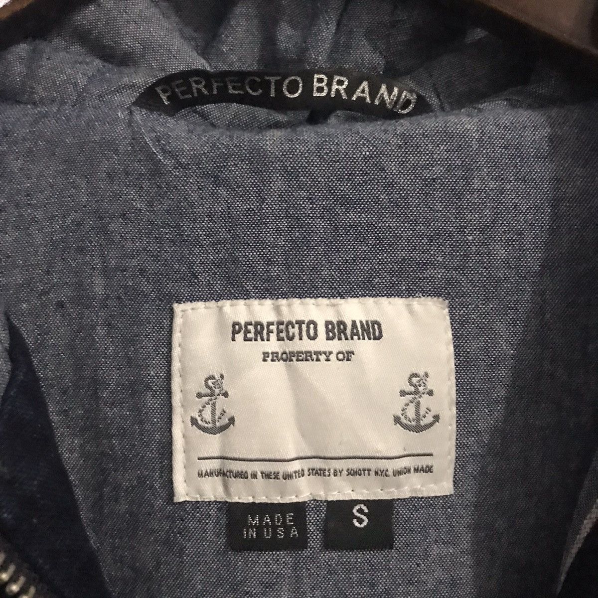 Japanese Brand Perfecto brand x white oak selvedge denim jacket Size US S / EU 44-46 / 1 - 4 Thumbnail