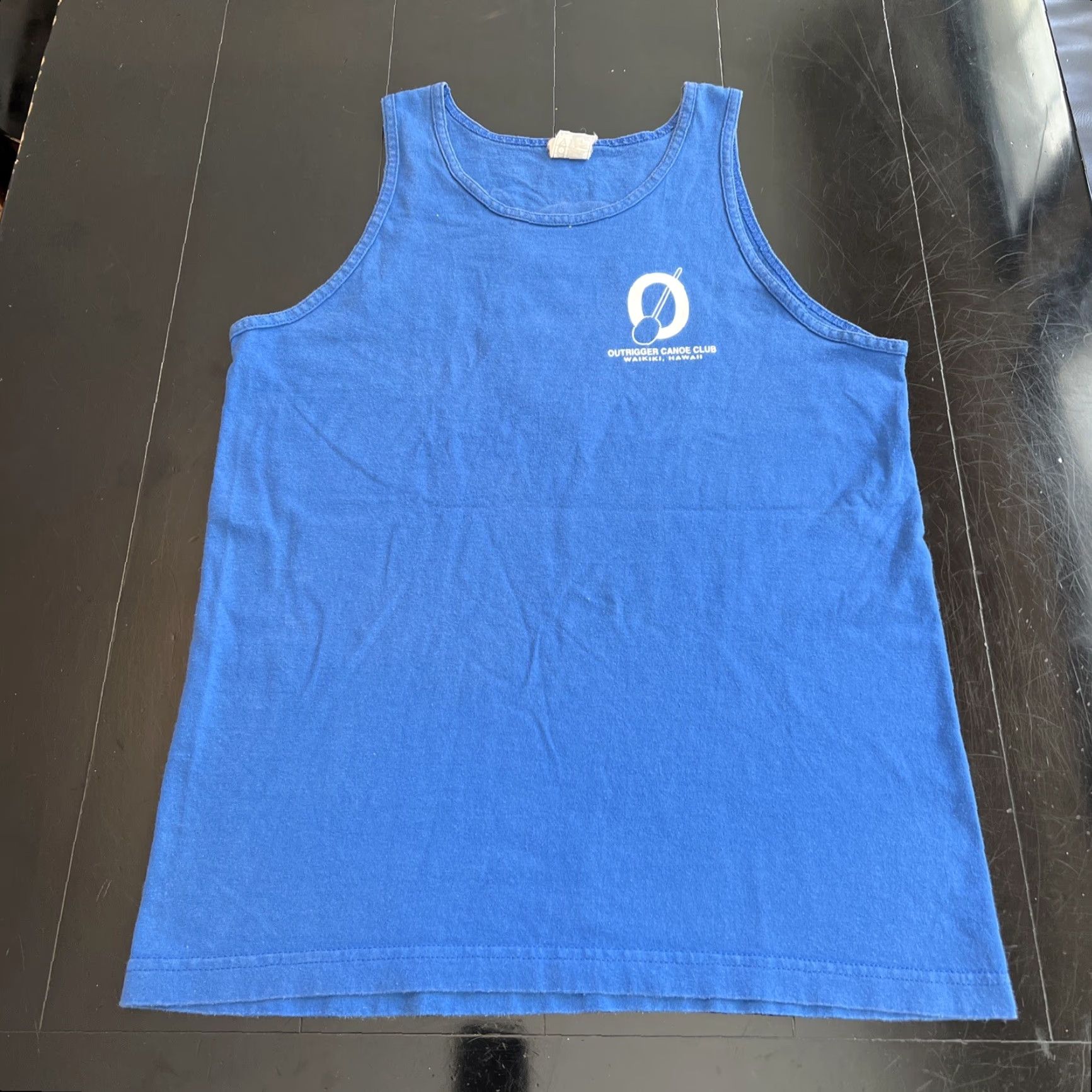 Vintage VINTAGE Outrigger Canoe Club T-Shirt Tank Top Unisex Adults Medium Blue Logo Shirt Size US M / EU 48-50 / 2 - 3 Thumbnail