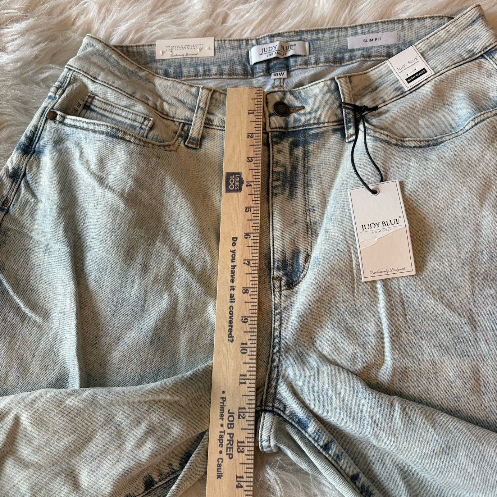 Judy Blue Judy Blue Jeans Women 18W Acid Wash Slim Fit High Waist NWT Size 33" - 9 Thumbnail