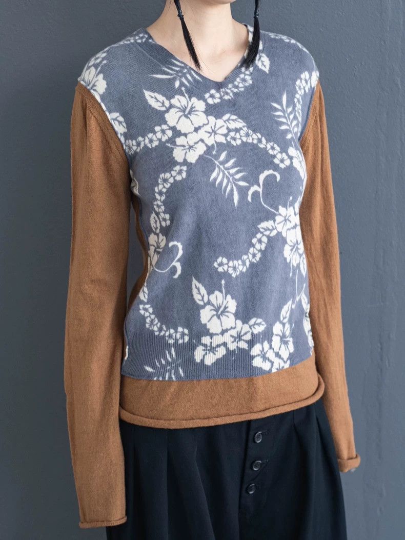 Comme des Garcons Comme Des Garcons Flower stitching wool knit top Size S / US 4 / IT 40 - 4 Thumbnail