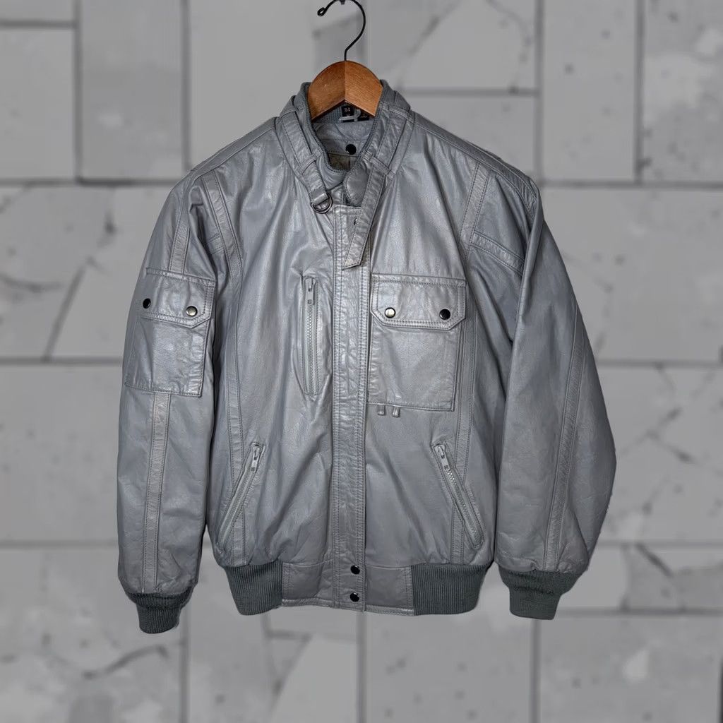 Harley Davidson Vintage Harley Davidson Hein Gericke CAFE RACING STYLE Leather Jacket Gray Womens 34 Size XXS / US 00 / IT 34 - 1 Thumbnail