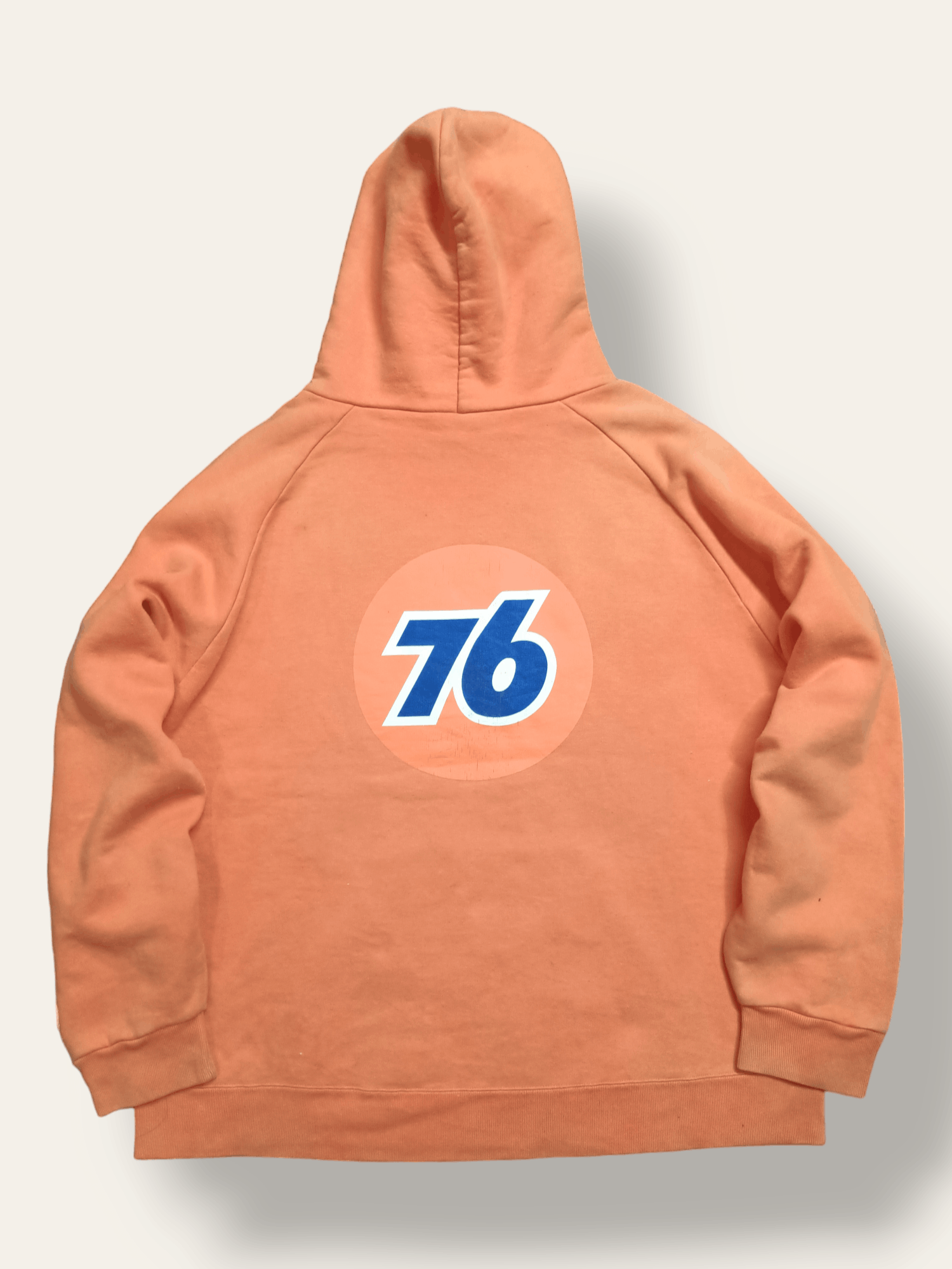 image of Racing x Vintage 90's 76 Lubricant Union California Pullover Hoodie in Orange, Men's (Size XL)