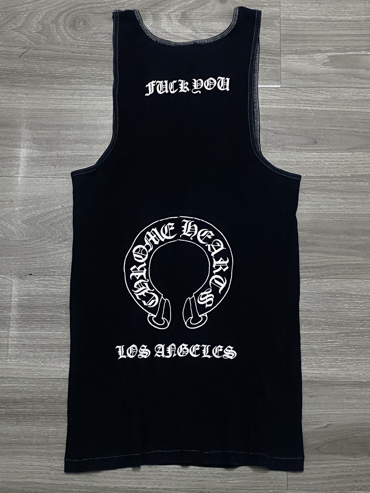 90s RARE - LOS ANGELES FUCK YOU CEMETERY CROSS TANKTOP