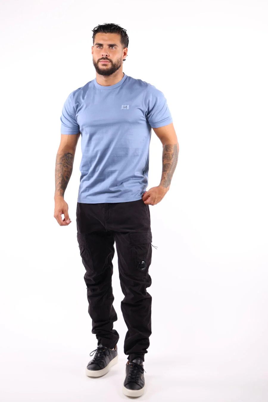 C.P. Company o1y1224 Logo Crewneck T-Shirt in Blue Size US XXL / EU 58 / 5 - 6 Thumbnail