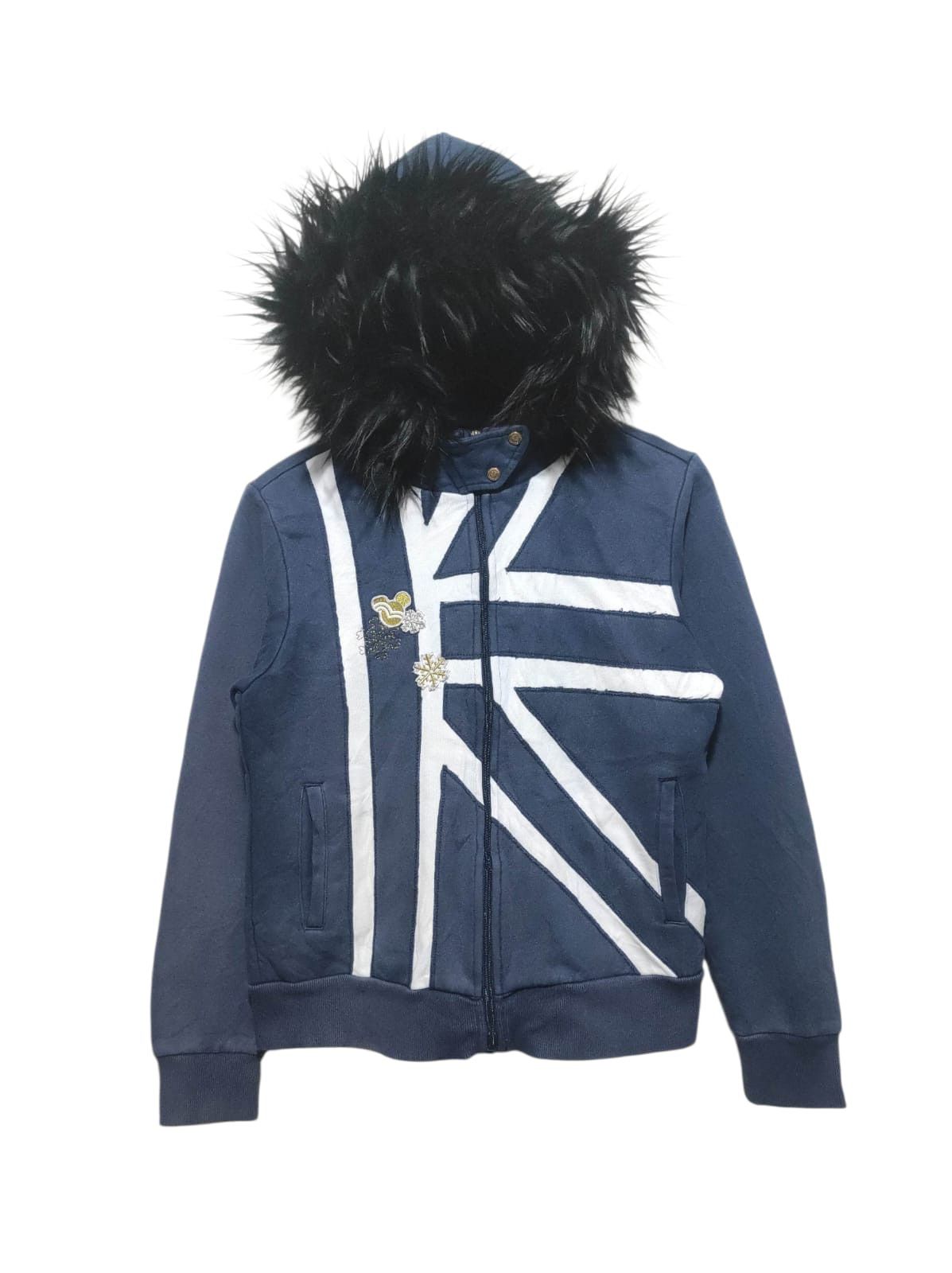 Disney Disney UK flag Sun Faded zip fur hoodie Size S / US 4 / IT 40 - 1 Thumbnail