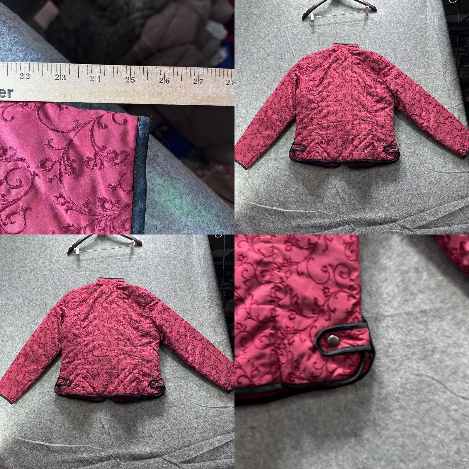 Eddie Bauer Eddie Bauer Jacket Womens L Pink Quilted Floral Down Puffer Zip Pockets Size L / US 10 / IT 46 - 9 Thumbnail
