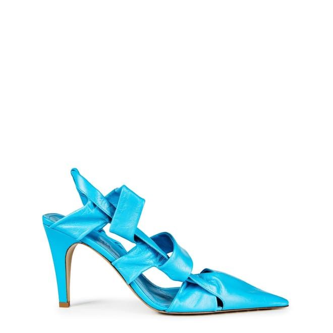 Bottega Veneta Bottega Veneta Point Slingback Stiletto Sandals in Blue Size US 8.5 / IT 38.5 - 1 Thumbnail