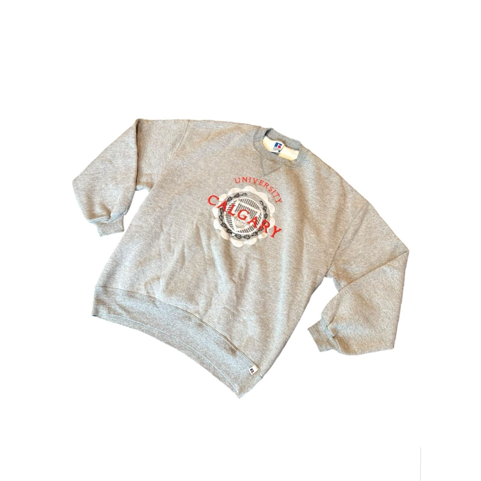 Vintage VINTAGE Russell Athletics University Of Calgary Gray Sweatshirt XL USA Men Pullover Crew Neck Fleece Cotton Size US XL / EU 56 / 4 - 4 Thumbnail
