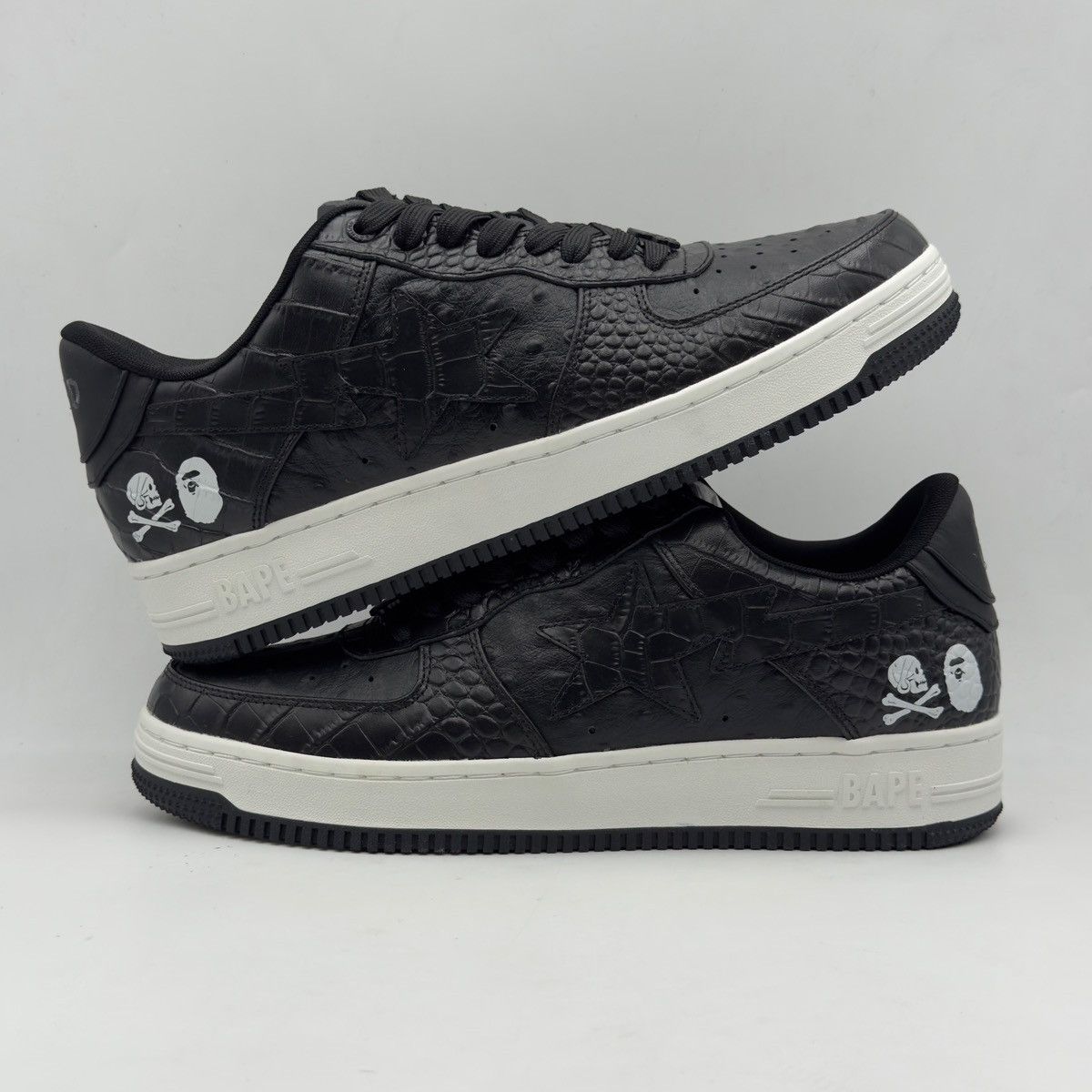 Bape A Bathing Ape Bapesta Neighborhood Black 2023 Size US 12 / EU 45 - 5 Thumbnail