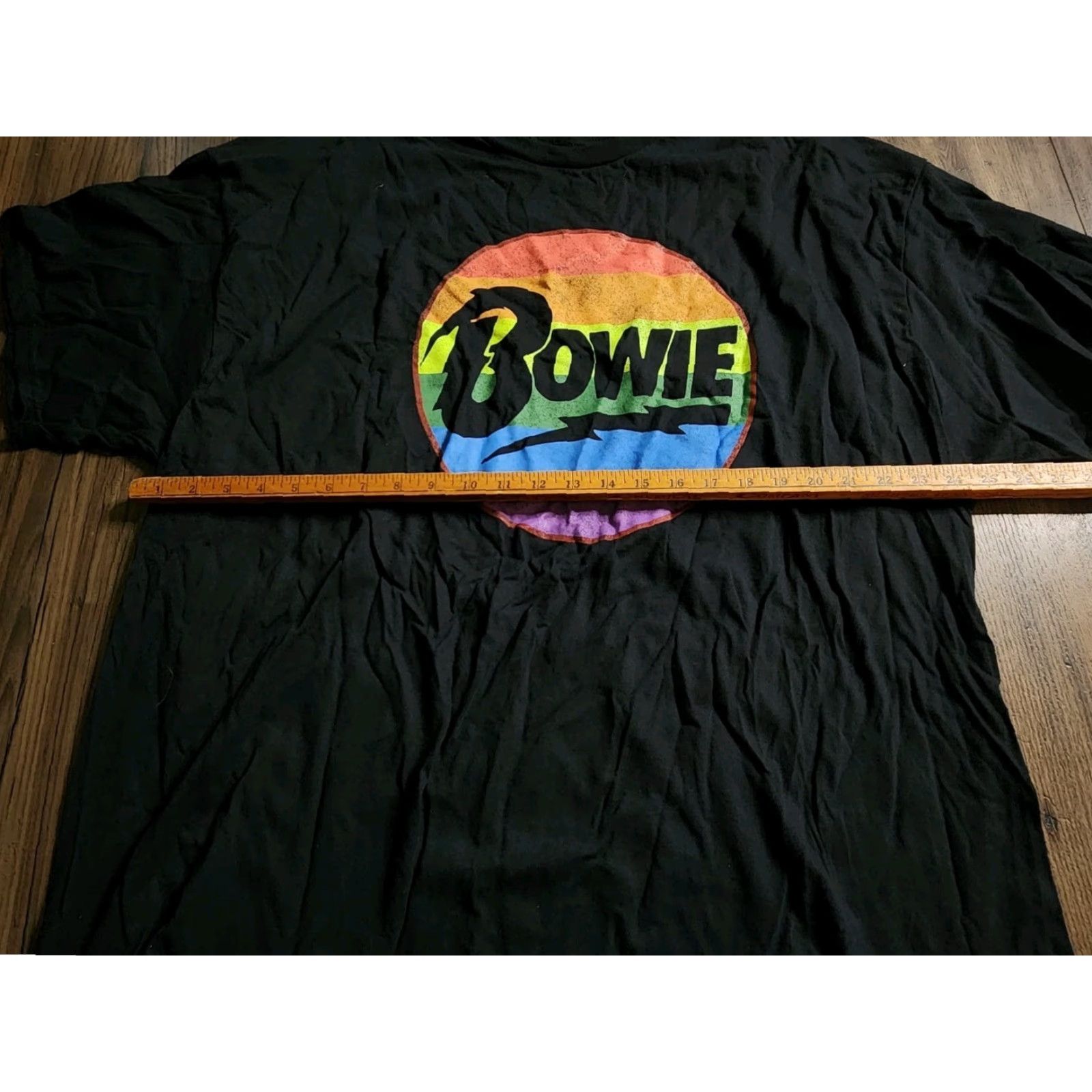 Rainbow David Bowie Rainbow Logo Pride Band T Shirt Mens 3XL Black Size US XXL / EU 58 / 5 - 3 Thumbnail