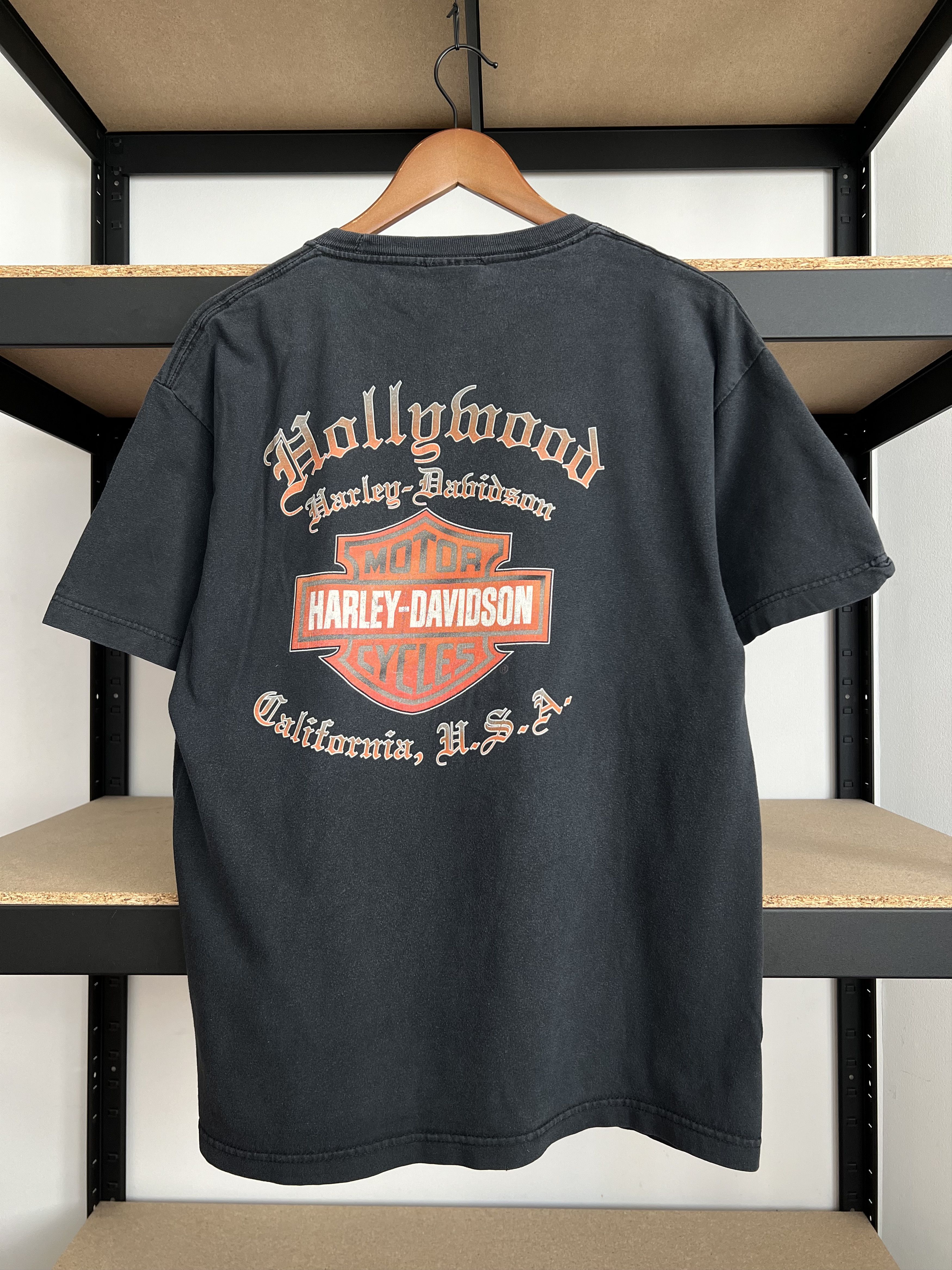 Harley Davidson Vintage 2000s Harley Davidson Eagle Flame Fire Skull T-shirt Size US L / EU 52-54 / 3 - 2 Thumbnail
