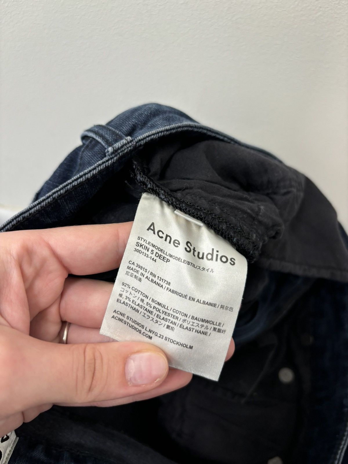 Acne Studios Acne Studios Skin 5 Deep Women’s Navy Blue Slim Denim Jeans Size 27" / US 4 / IT 40 - 9 Thumbnail