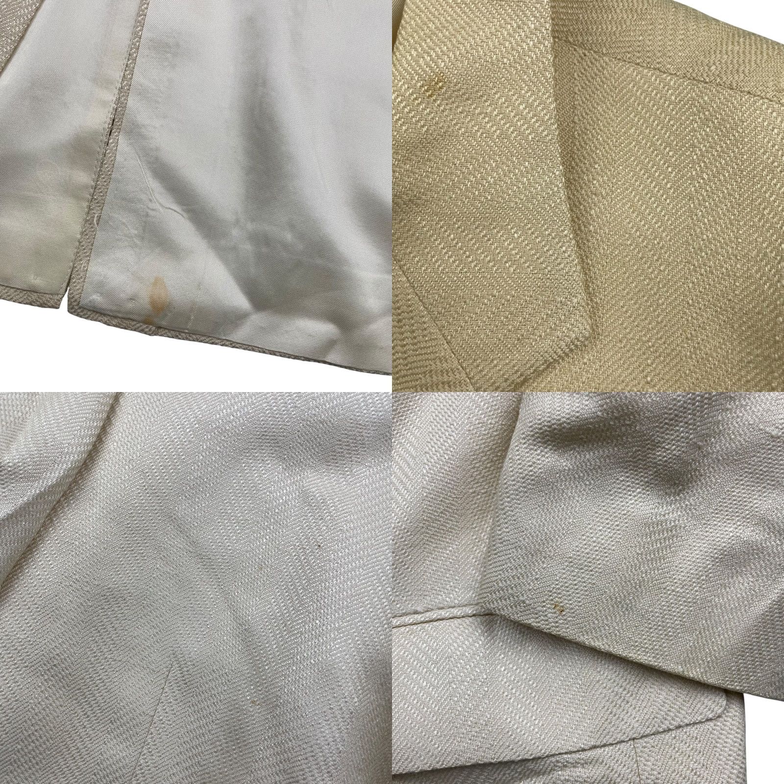 Vintage VTG Andover Reed Blazer Jacket Men’s 100% Wool 2-Button Ivory 44S USA Short Blazer Mens Size 44R - 9 Thumbnail
