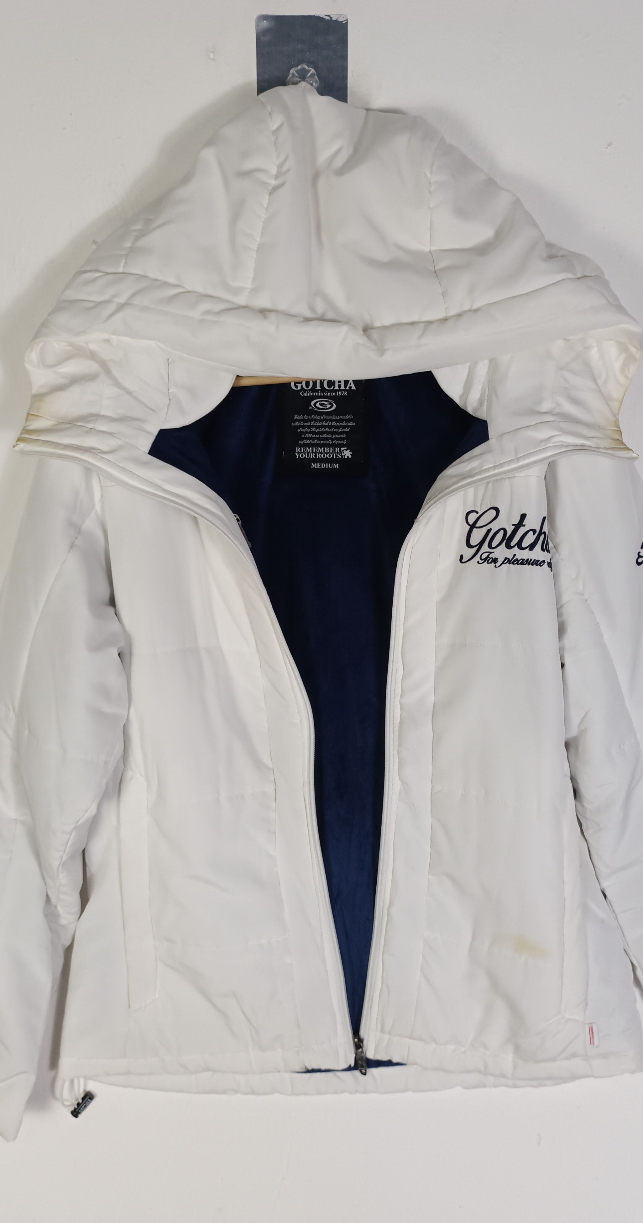 Gotcha GOTCHA Big Spell Out Puffer Hoodie Jacket Size US M / EU 48-50 / 2 - 5 Thumbnail