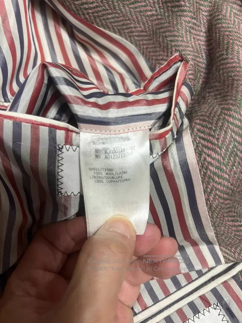 Thom Browne Thom Browne Pink and green striped casual jacket Size US S / EU 44-46 / 1 - 6 Thumbnail