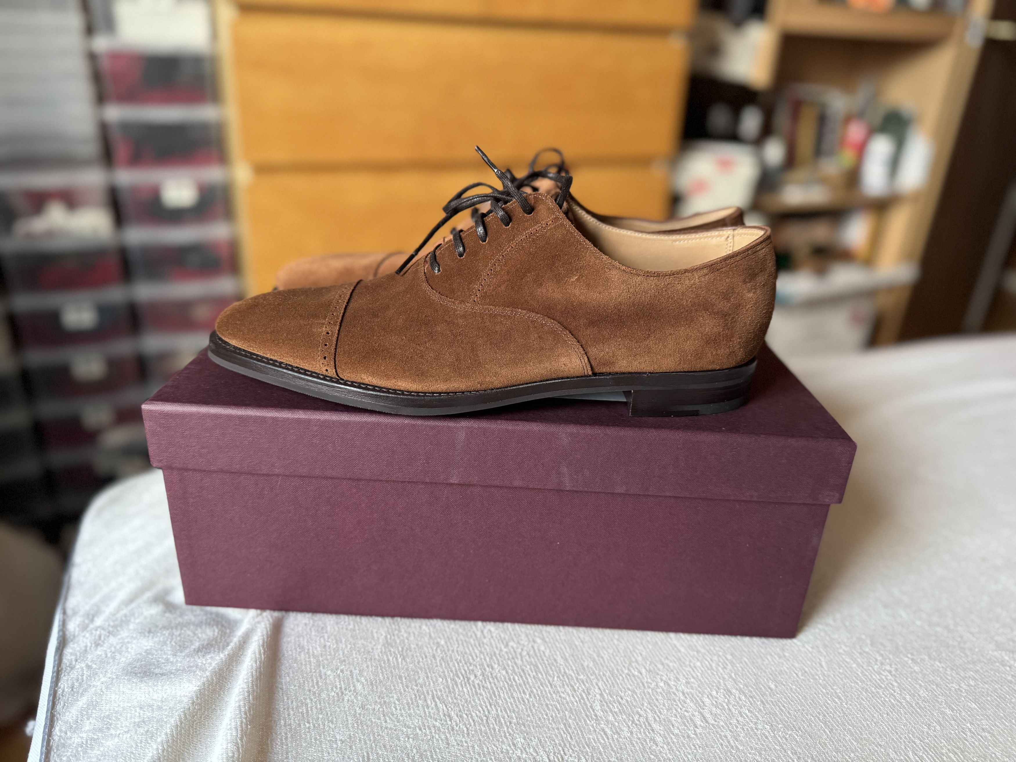 John Lobb John Lobb Bristol Parisian Brown Suede Shoes UK 10 US 11 Size US 11 / EU 44 - 2 Thumbnail