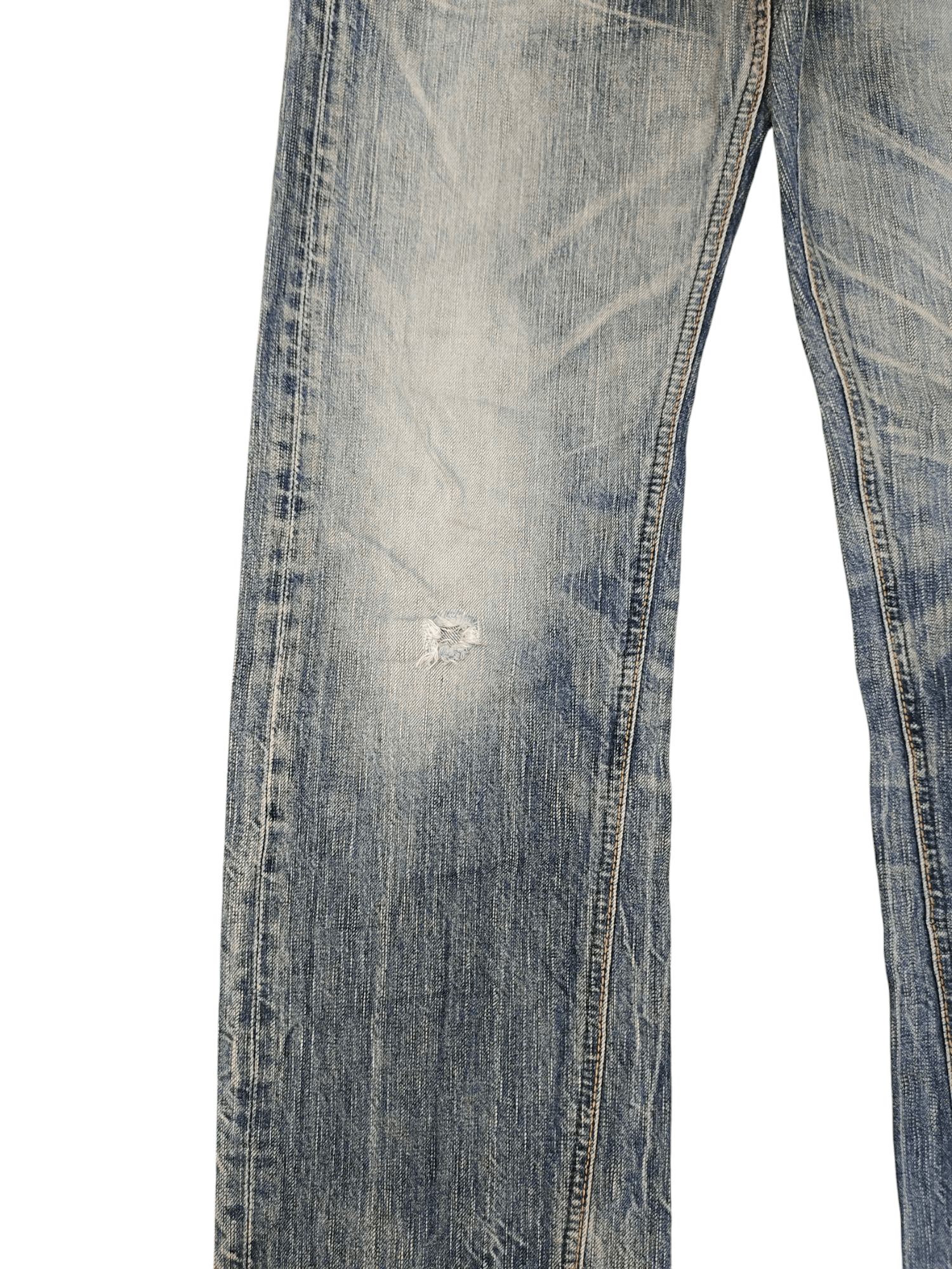 If Six Was Nine Vintage Edwin 503 Distress Faded Clawmark Denim Jeans Size US 29 - 5 Thumbnail