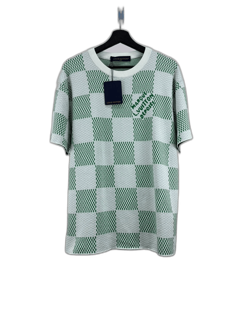 Louis Vuitton Louis Vuitton Green Checkered Short Sleeve Shirt Size US L / EU 52-54 / 3 - 1 Thumbnail