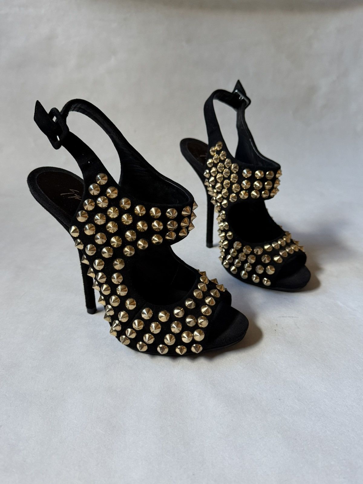 Giuseppe Zanotti Guiseppe Zanotti Studded Embellished Sandals Heels Shoes Size US 7.5 / IT 37.5 - 1 Thumbnail