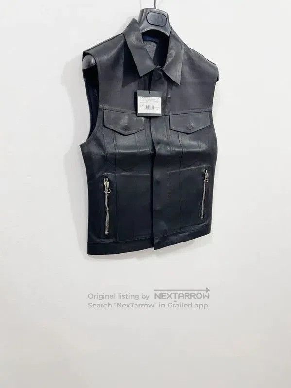 Lanvin Lanvin Black Leather Sleeveless Men's Outerwear . Size US XS / EU 42 / 0 - 3 Thumbnail
