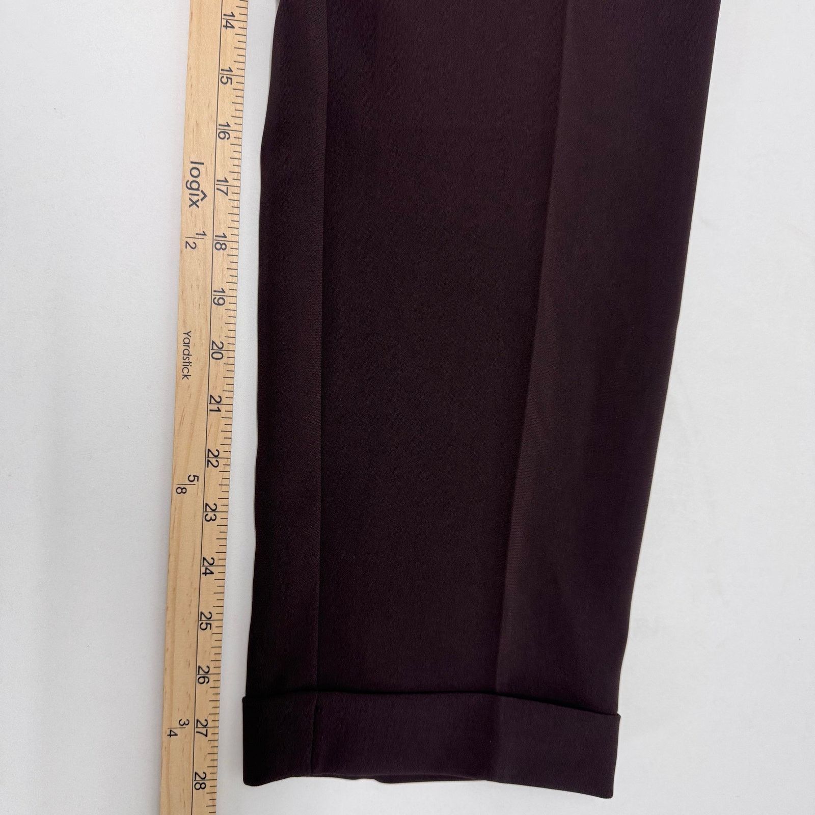 Marina Rinaldi NWT Marina Rinaldi Reame Cigarette Pants Brown Plus Size 20 Size 42" / US 20 - 7 Thumbnail