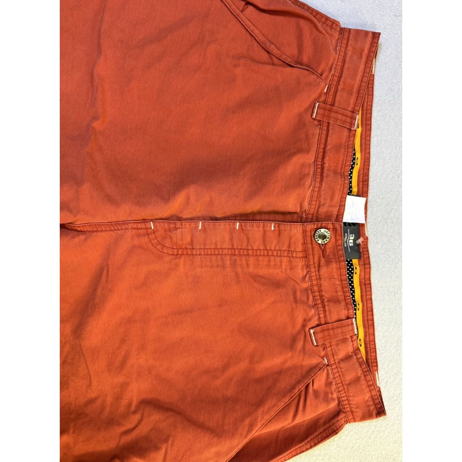 Oakley Oakley Mens Shorts 36 Orange Chino Casual Software 12 Inch Inseam Flat Front Size US 36 / EU 52 - 3 Thumbnail