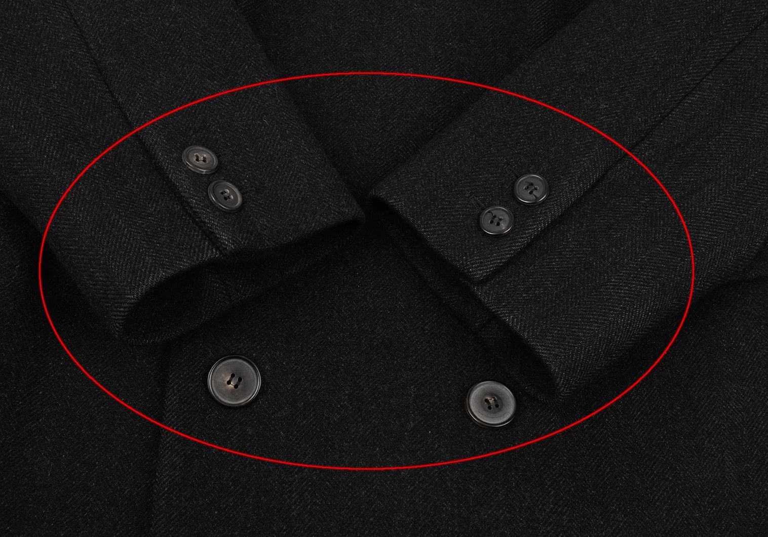 A.P.C. Herringbone Melton Coat in Charcoal M Size US XXS / EU 40 - 7 Thumbnail