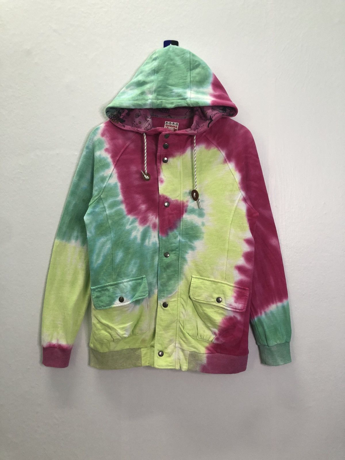 Japanese Brand × Vintage Vintage Titicaca Tie Dye Hoodie Zip Up Size US XS / EU 42 / 0 - 1 Thumbnail