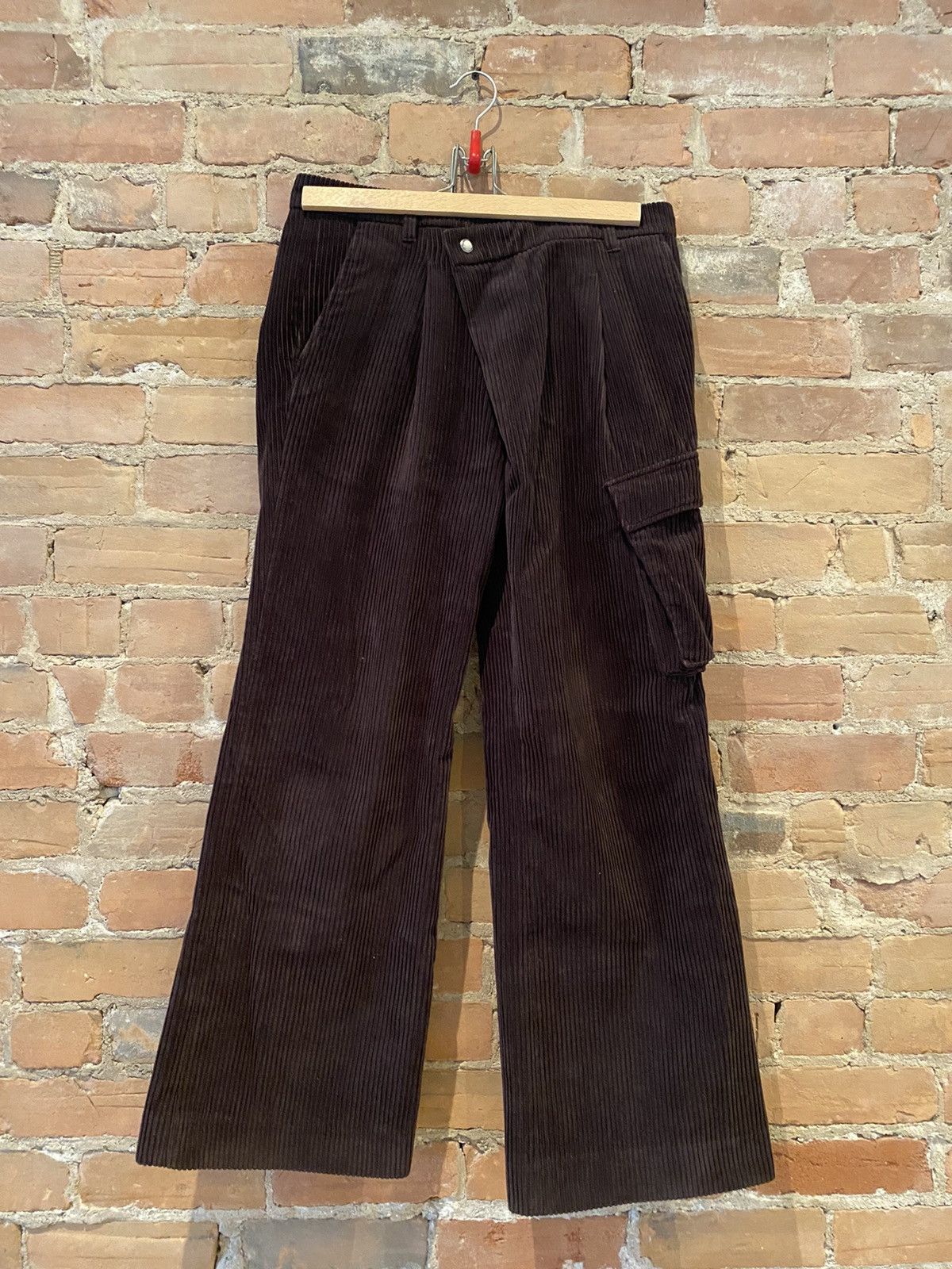 image of Andersson Bell Brown Corduroy Pants With Cargo Pocket, Men's (Size 32)