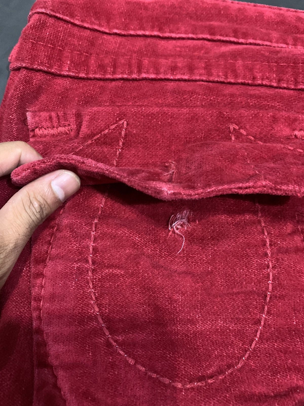 Ed Hardy × Tornado Mart × True Religion 💸BINDINGOFFER💸True religion flared red velvet Size 32" / US 10 / IT 46 - 5 Thumbnail