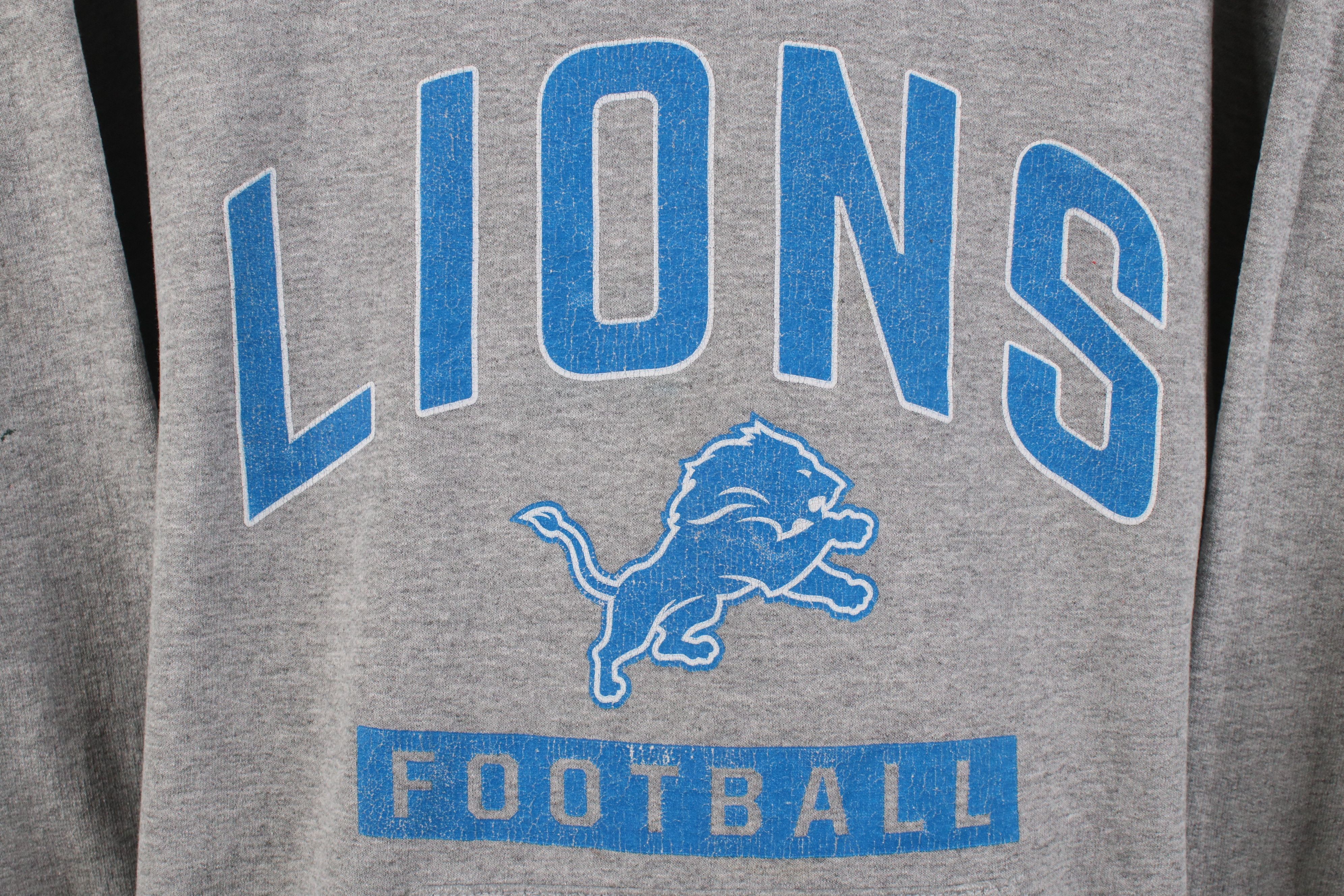 Vintage Vintage NFL Detroit Lions Football Hoodie Sweatshirt Gray Size US M / EU 48-50 / 2 - 4 Thumbnail