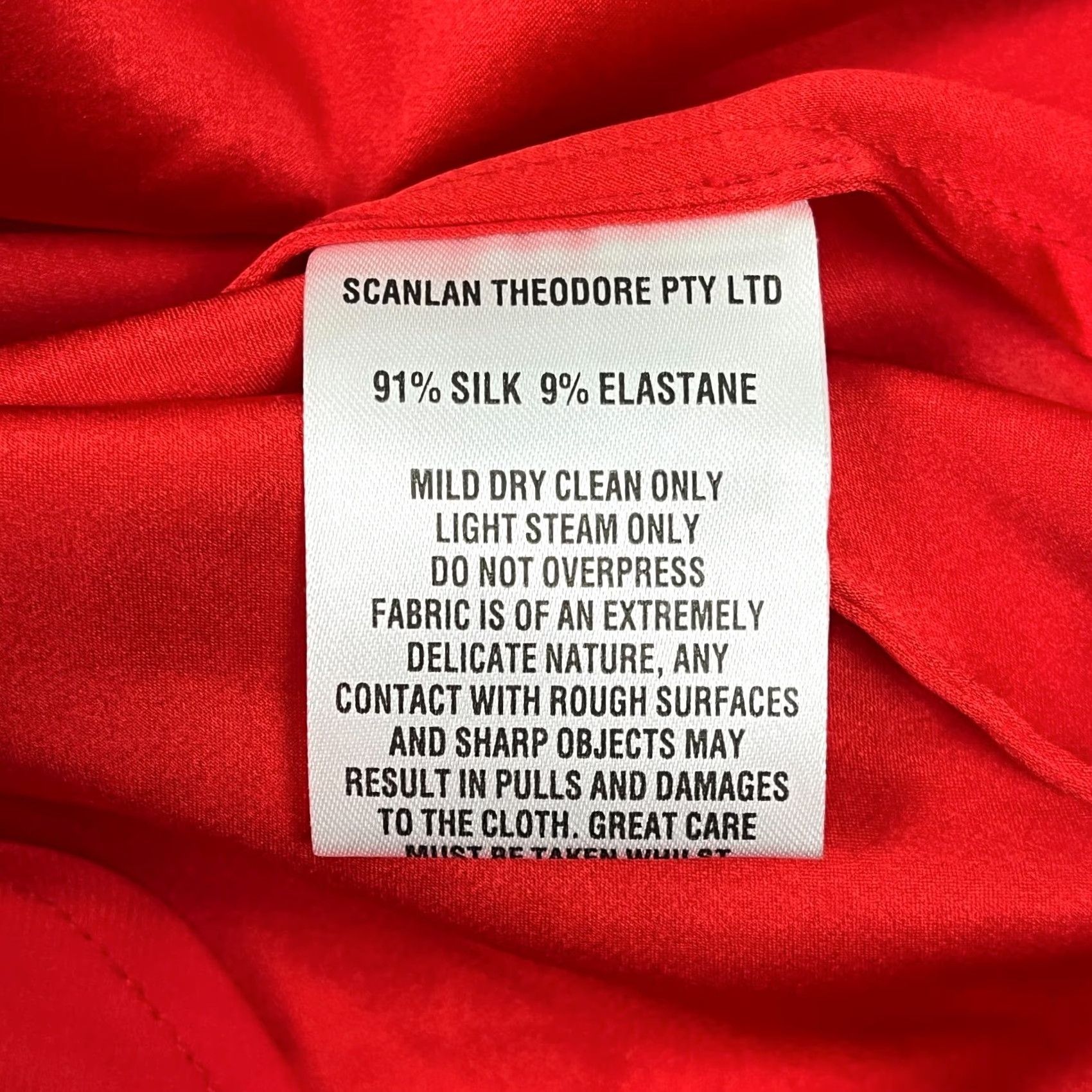 Scanlan Theodore VINTAGE Scanlan Theodore Blouse Womens AU 8 US 4 Red Silk Button Romantic Quiet Luxury Size M / US 6-8 / IT 42-44 - 4 Thumbnail