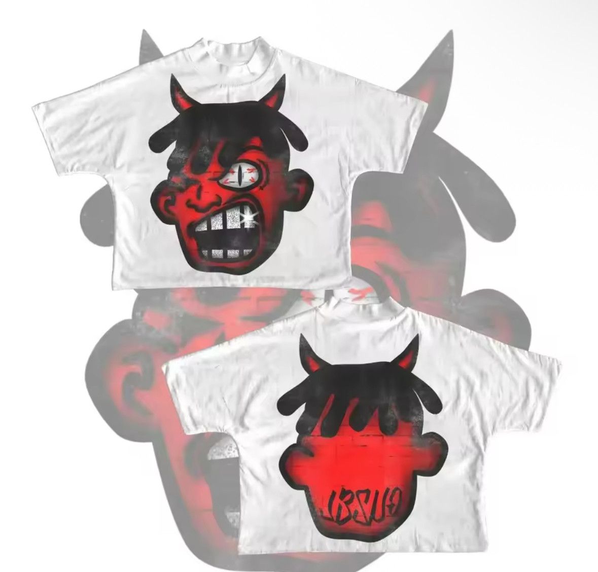 Other Y2K Streetwear Goth Fashion White T-Shirt Punk Graphic Tees Size US XXL / EU 58 / 5 - 1 Thumbnail