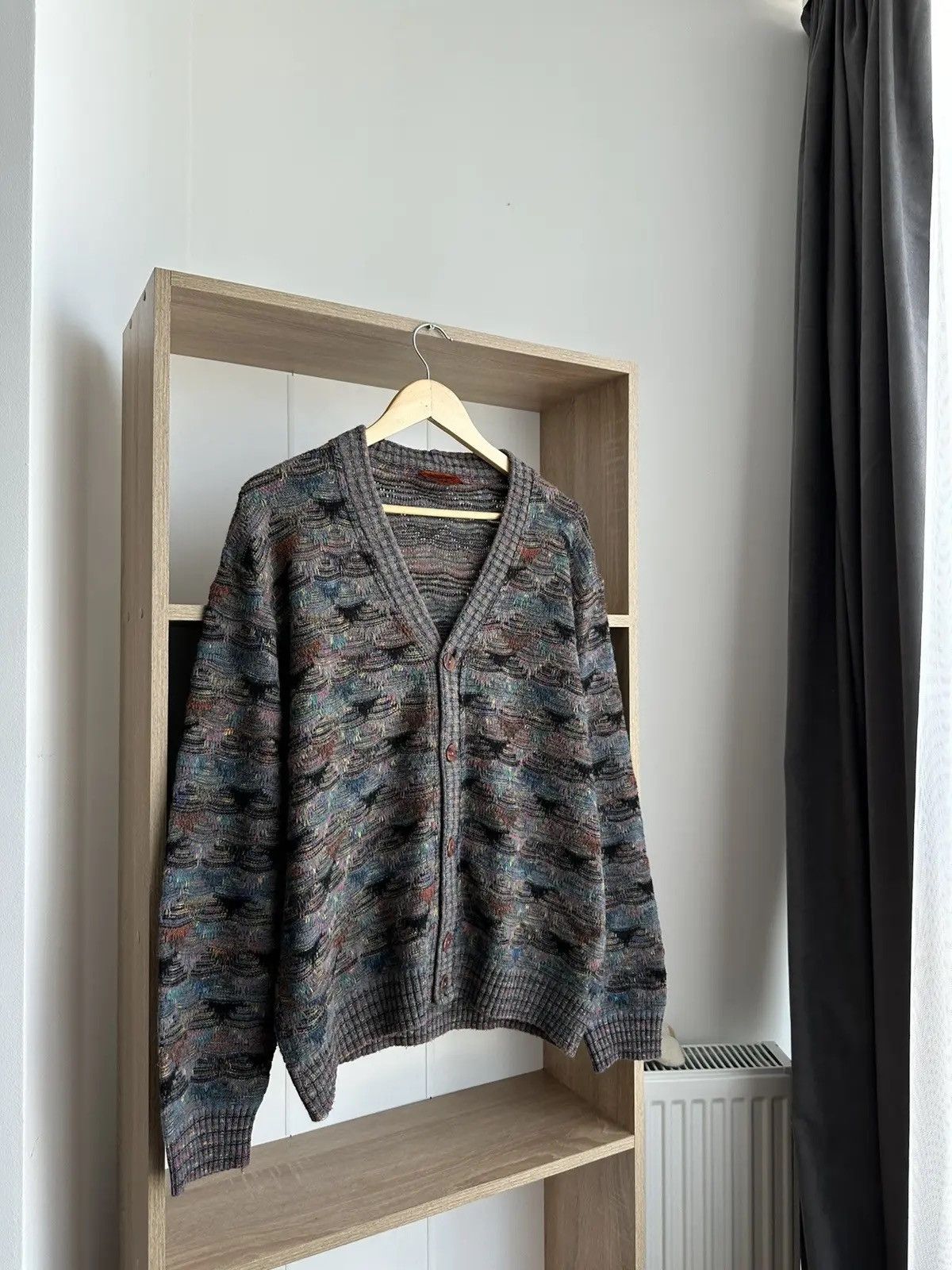 Missoni × Vintage Vintage Missoni Knit Woll Cardigan Iconic Wawes Rainbow Size US M / EU 48-50 / 2 - 3 Thumbnail