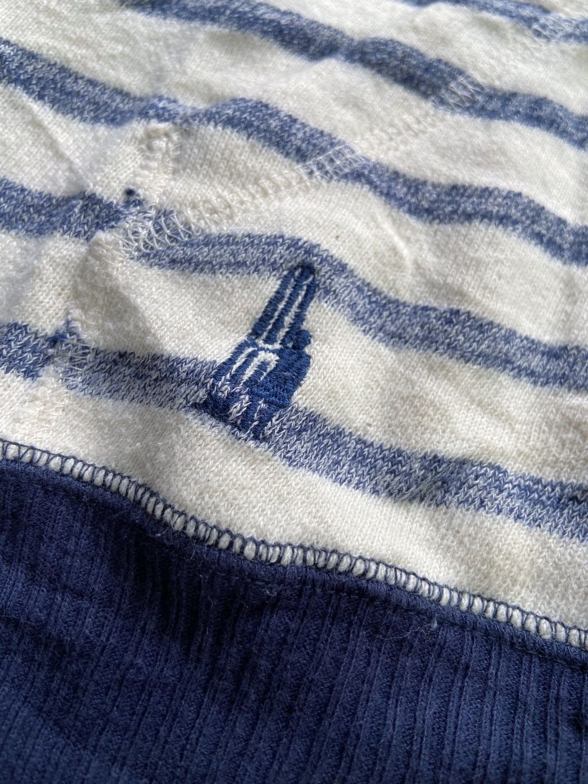Japanese Brand JAPANESE OFF SHORE STRIPED HOODIE Size US XL / EU 56 / 4 - 9 Thumbnail