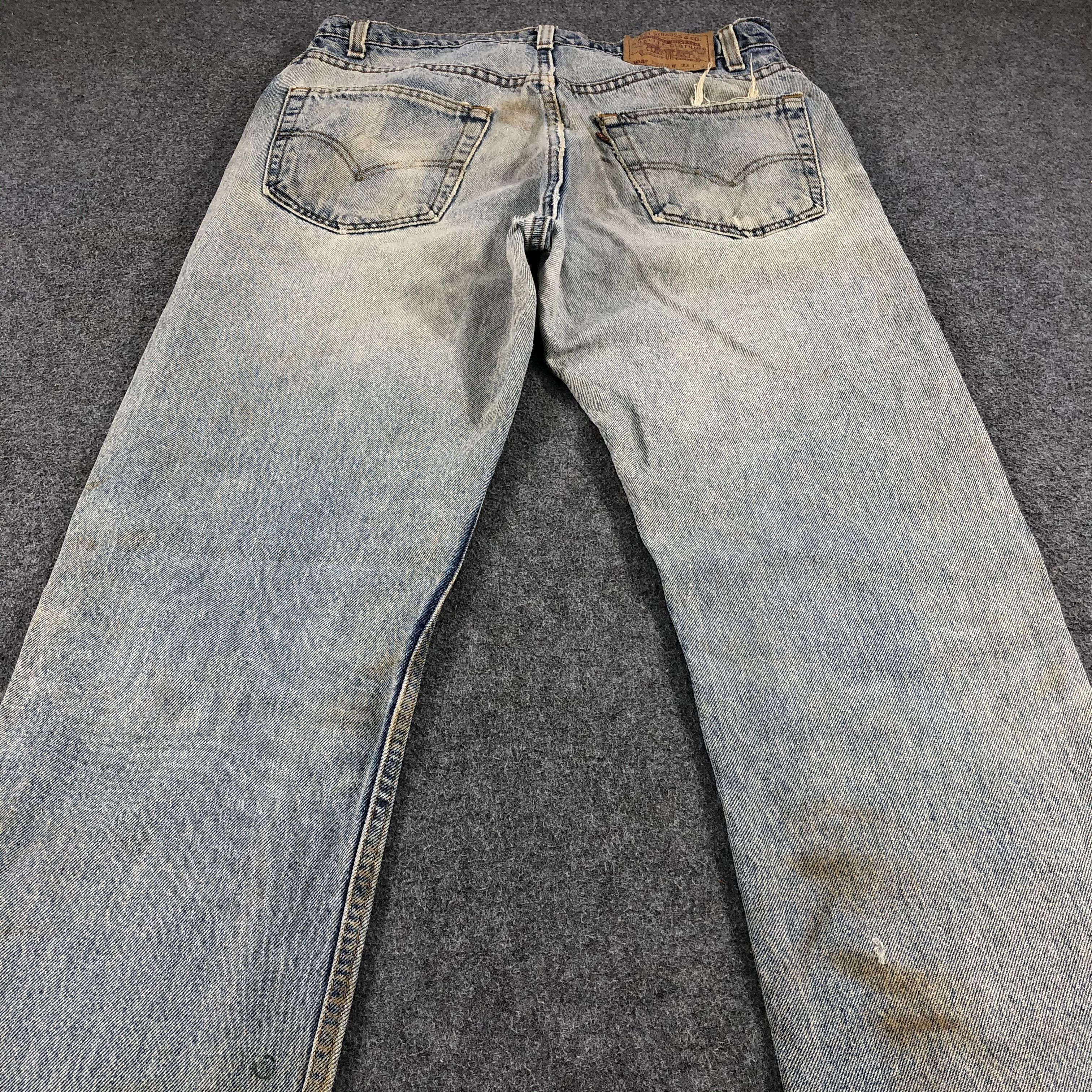 Levi's Rusty Washed Levis 505 Jeans Vintage Distressed Denim-J971 Size US 33 - 4 Thumbnail
